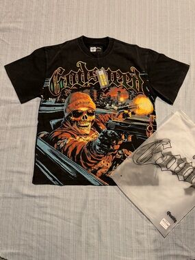 Godspeed Skull Graphic Short Sleeve Tee - Black